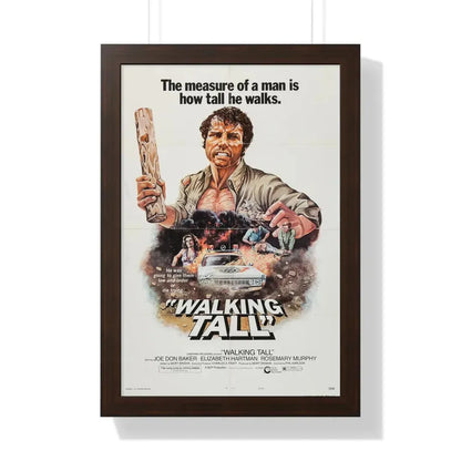 WALKING TALL 1973 - Framed Movie Poster 16″ x 24″ Walnut - The Sticker Space