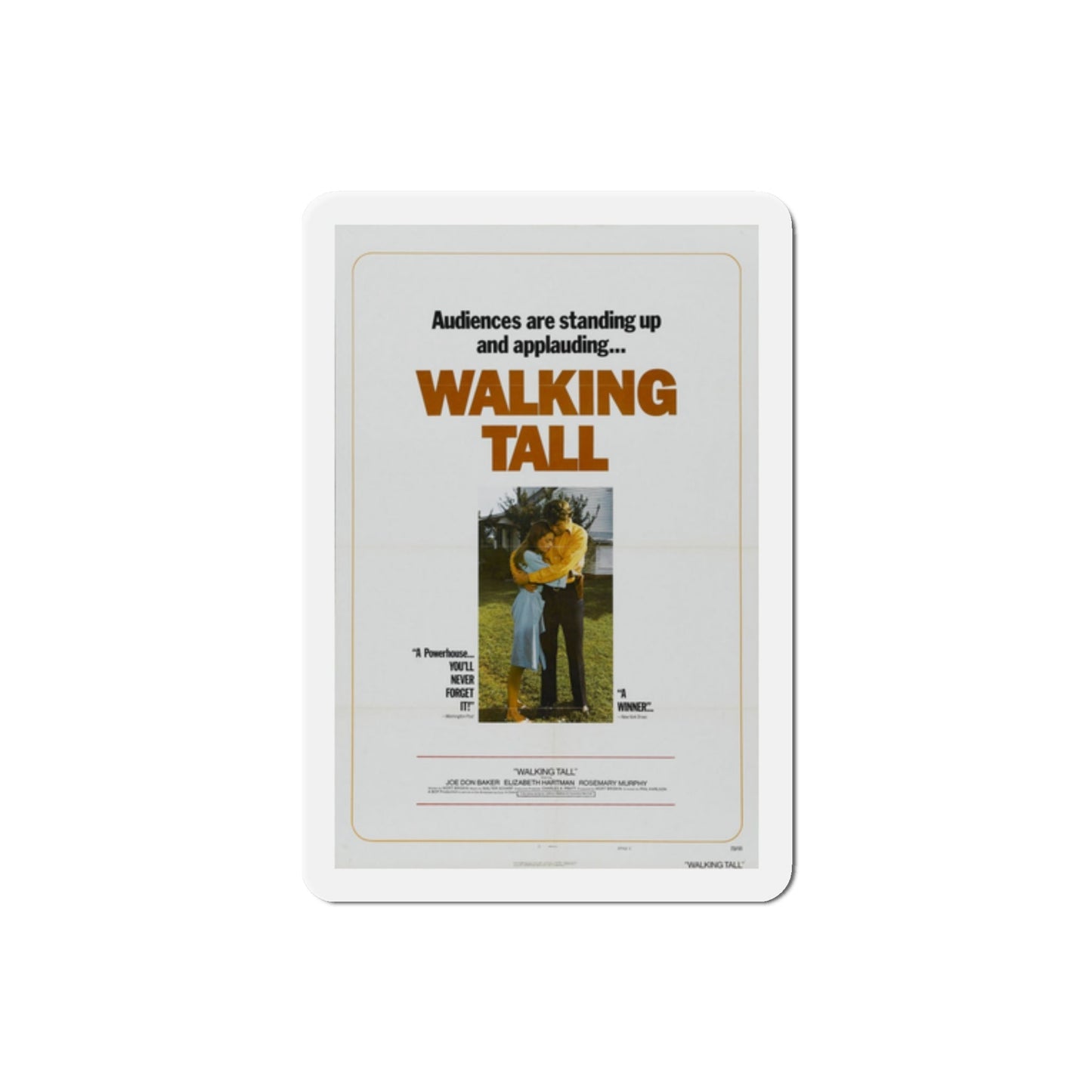 Walking Tall 1973 Movie Poster Die-Cut Magnet-2" x 2"-The Sticker Space