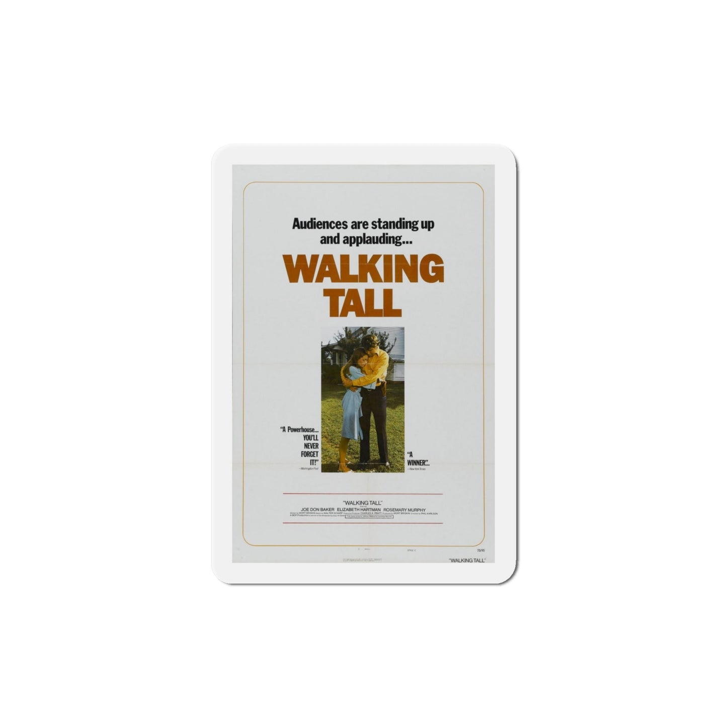 Walking Tall 1973 Movie Poster Die-Cut Magnet-4" x 4"-The Sticker Space