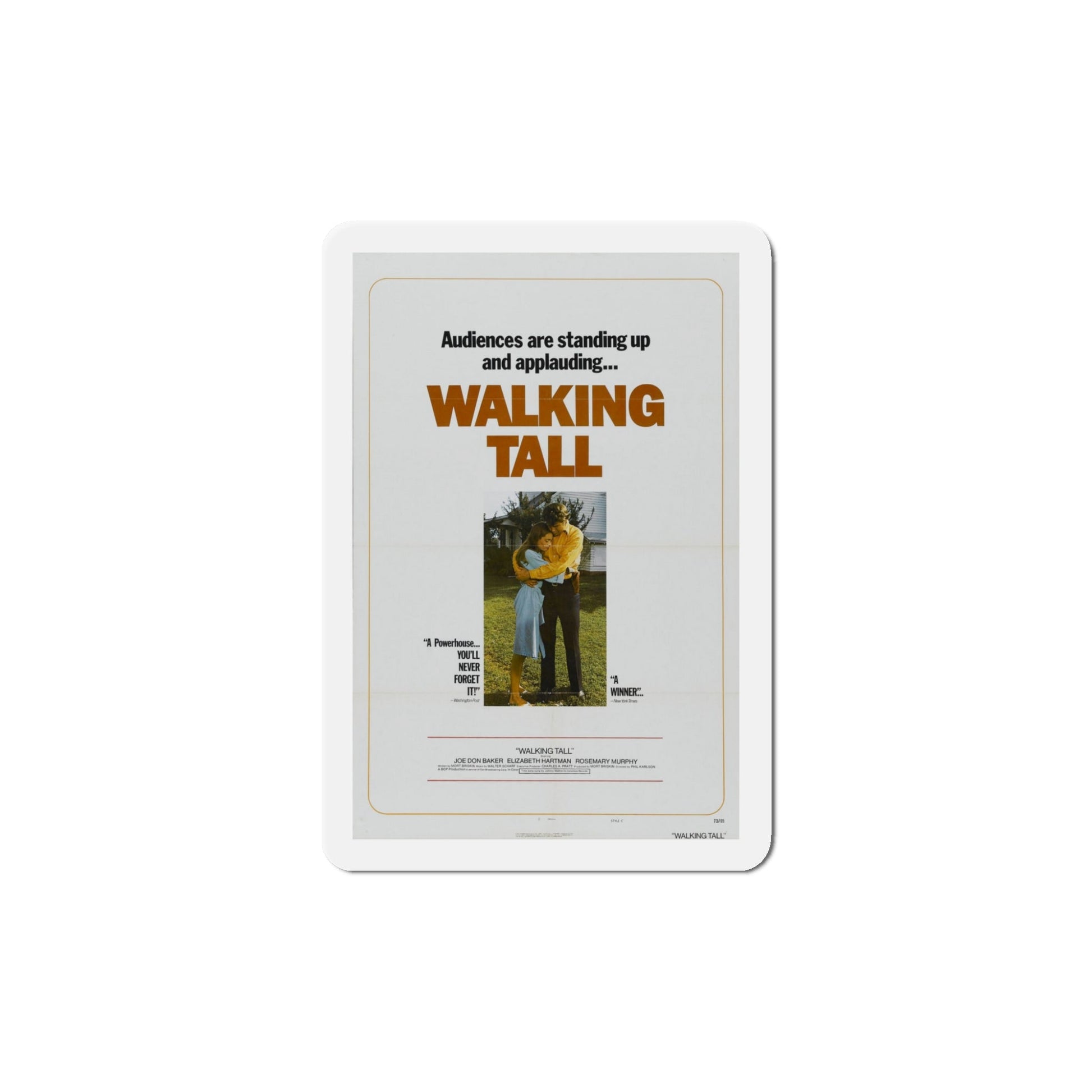 Walking Tall 1973 Movie Poster Die-Cut Magnet-5" x 5"-The Sticker Space