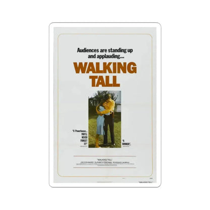 Walking Tall 1973 Movie Poster - STICKER Vinyl Kiss-Cut Decal 2 Inch White - The Sticker Space