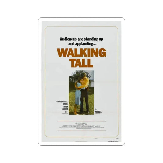 Walking Tall 1973 Movie Poster - STICKER Vinyl Kiss-Cut Decal 2 Inch White - The Sticker Space