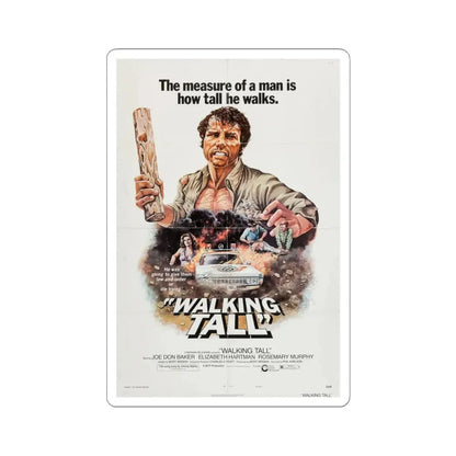 WALKING TALL 1973 Movie Poster - STICKER Vinyl Kiss-Cut Decal 3 Inch White - The Sticker Space