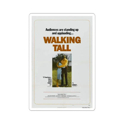 Walking Tall 1973 Movie Poster - STICKER Vinyl Kiss-Cut Decal 3 Inch White - The Sticker Space