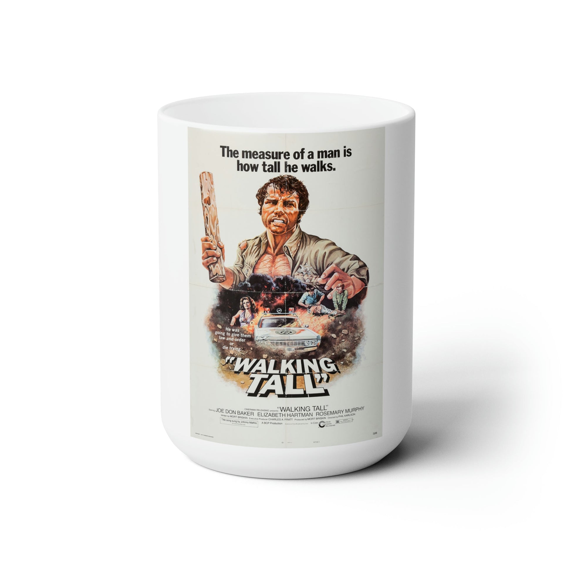 WALKING TALL 1973 Movie Poster - White Coffee Cup 15oz-15oz-The Sticker Space