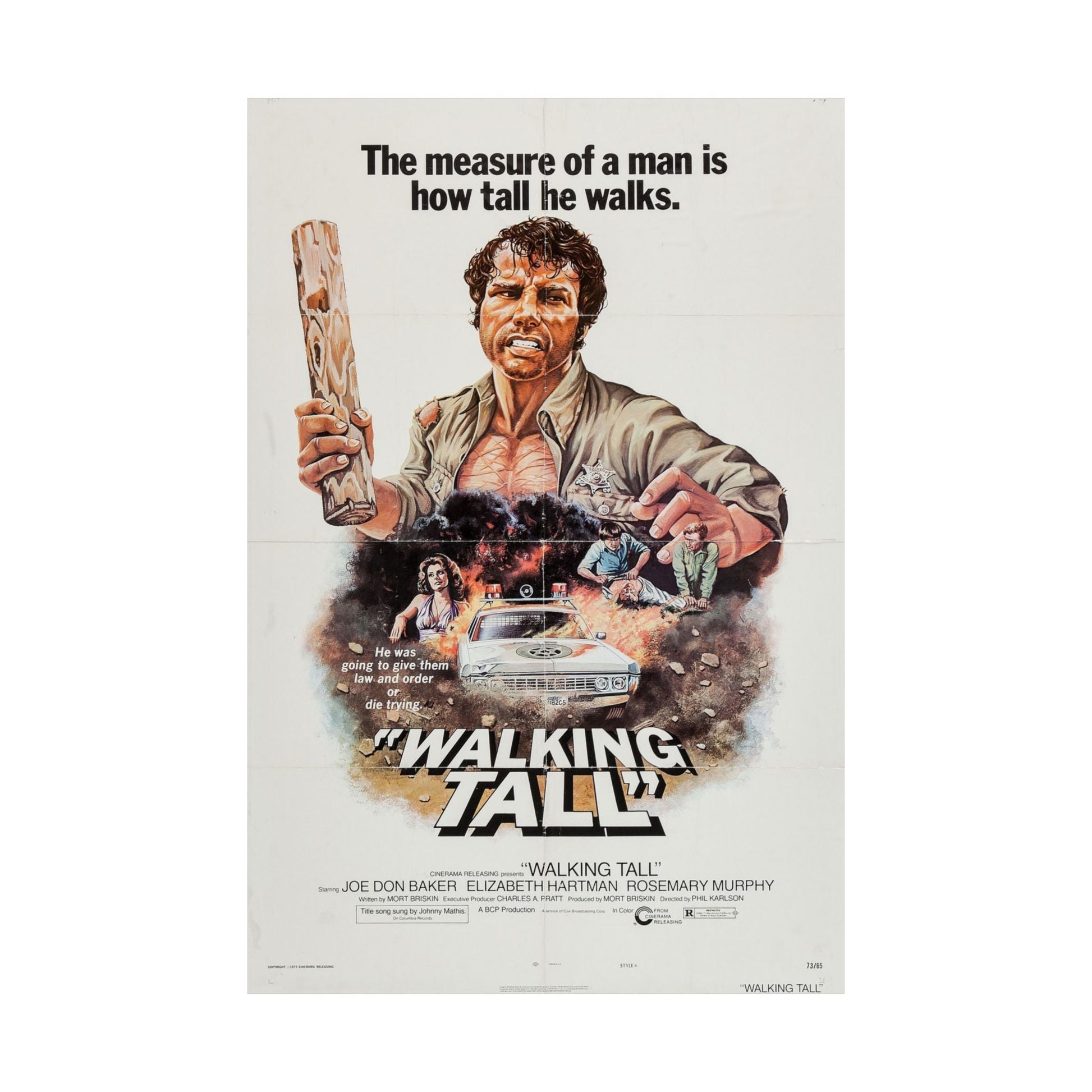 WALKING TALL 1973 - Paper Movie Poster-The Sticker Space