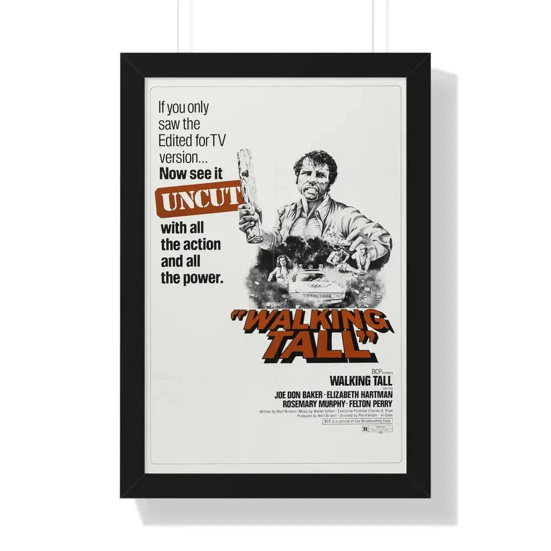 WALKING TALL (2) 1973 - Framed Movie Poster 16″ x 24″ Black - The Sticker Space