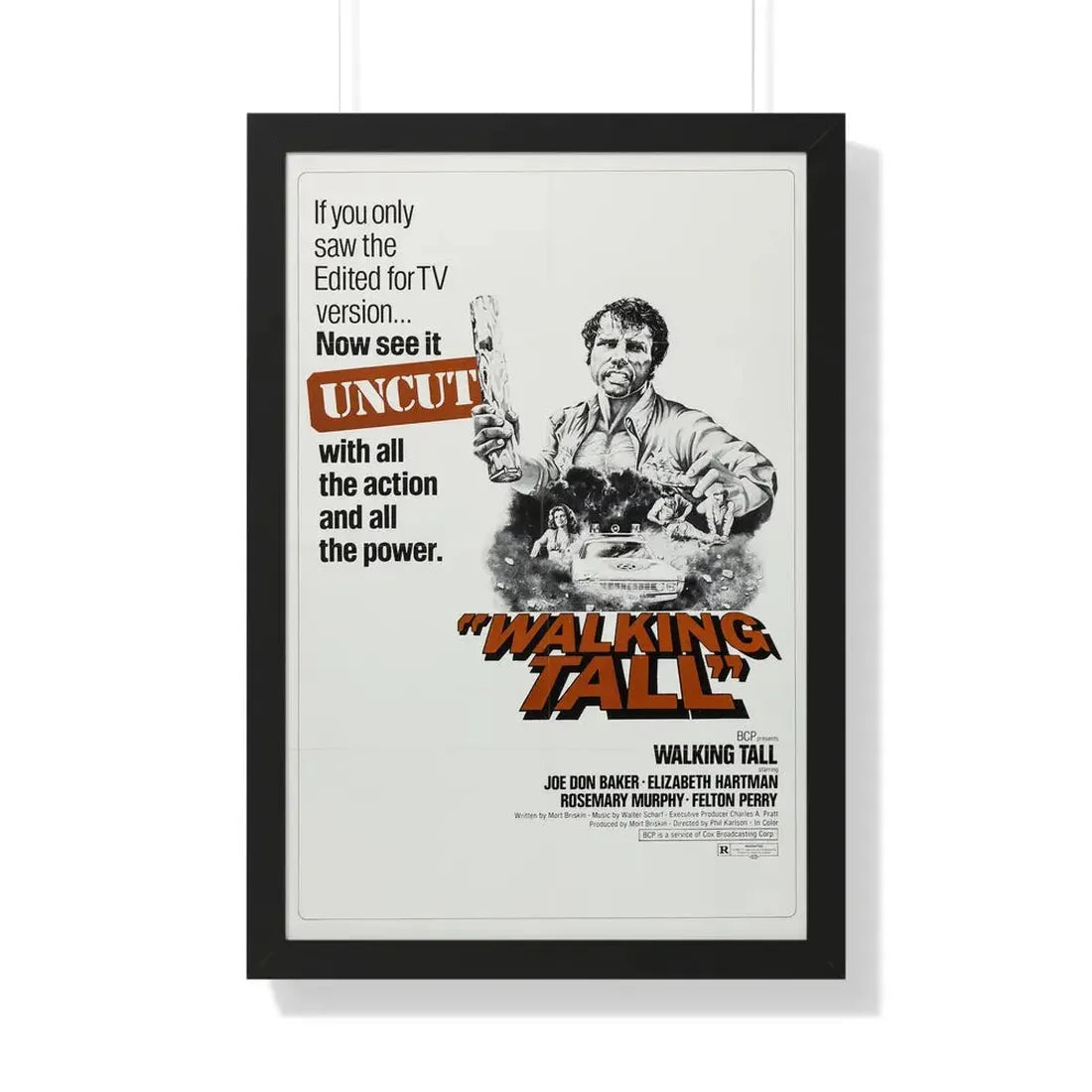 WALKING TALL (2) 1973 - Framed Movie Poster 20" x 30" Black - The Sticker Space