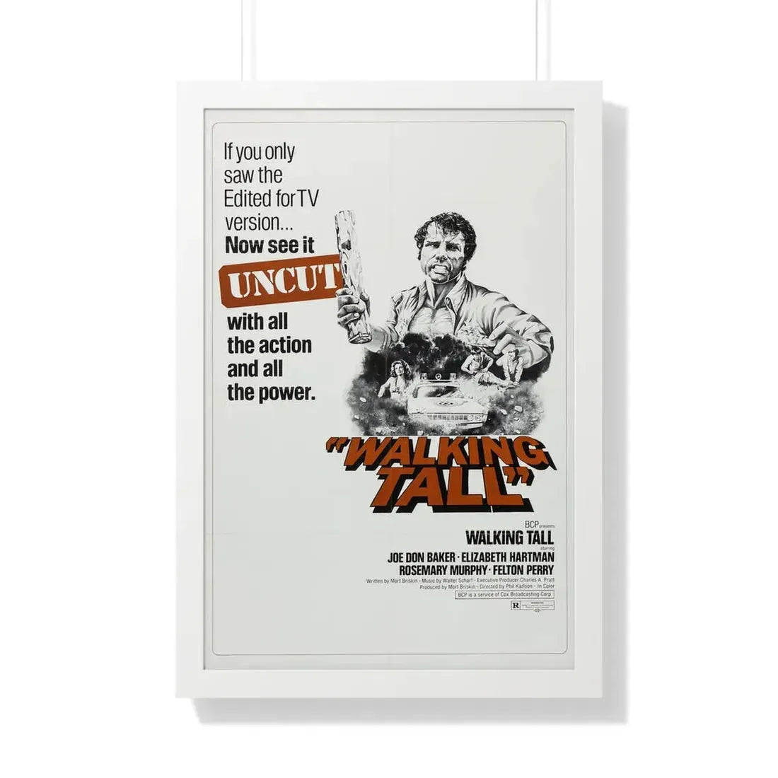 WALKING TALL (2) 1973 - Framed Movie Poster 20" x 30" White - The Sticker Space