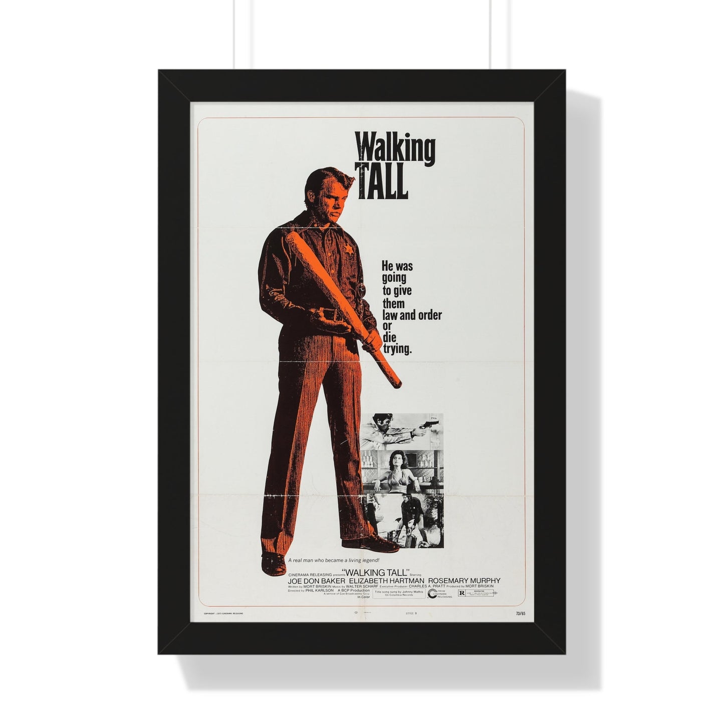 WALKING TALL (3) 1973 - Framed Movie Poster-16″ x 24″-The Sticker Space