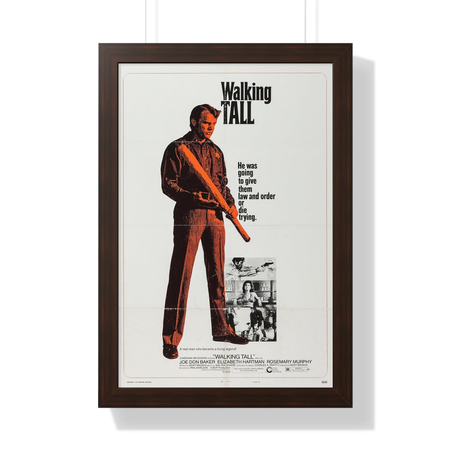 WALKING TALL (3) 1973 - Framed Movie Poster-16″ x 24″-The Sticker Space