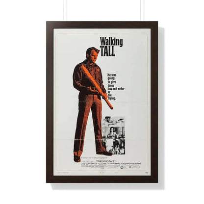 WALKING TALL (3) 1973 - Framed Movie Poster 20" x 30" Walnut - The Sticker Space