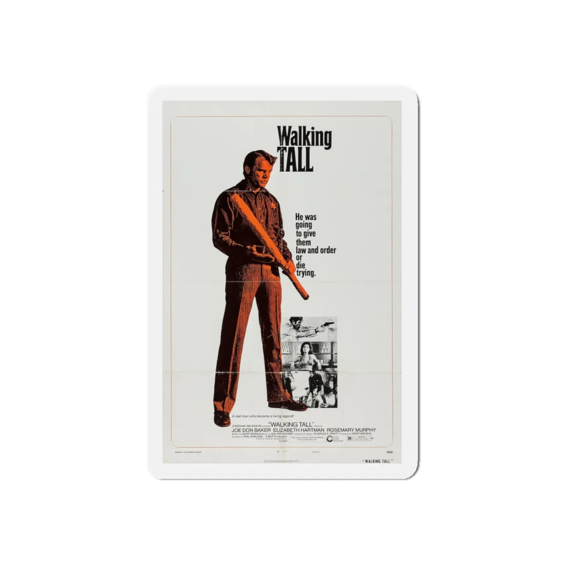WALKING TALL (3) 1973 Movie Poster - Refrigerator Magnet 6 Inch - The Sticker Space