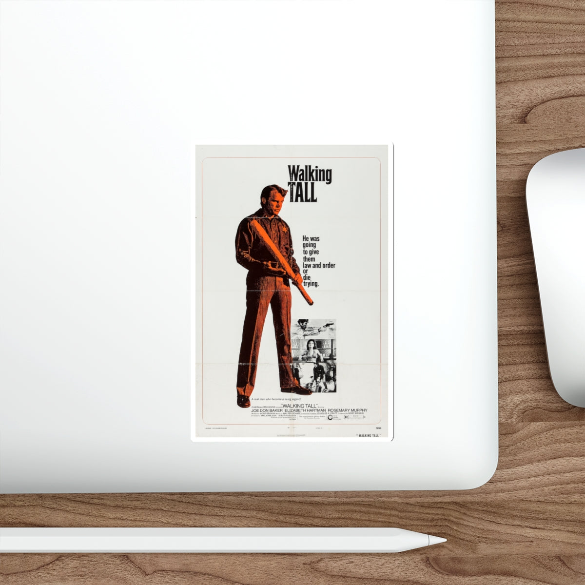 WALKING TALL (3) 1973 Movie Poster STICKER Vinyl Die-Cut Decal-The Sticker Space