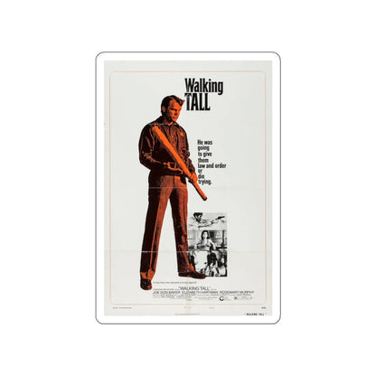 WALKING TALL (3) 1973 Movie Poster STICKER Vinyl Die-Cut Decal 6 Inch - The Sticker Space