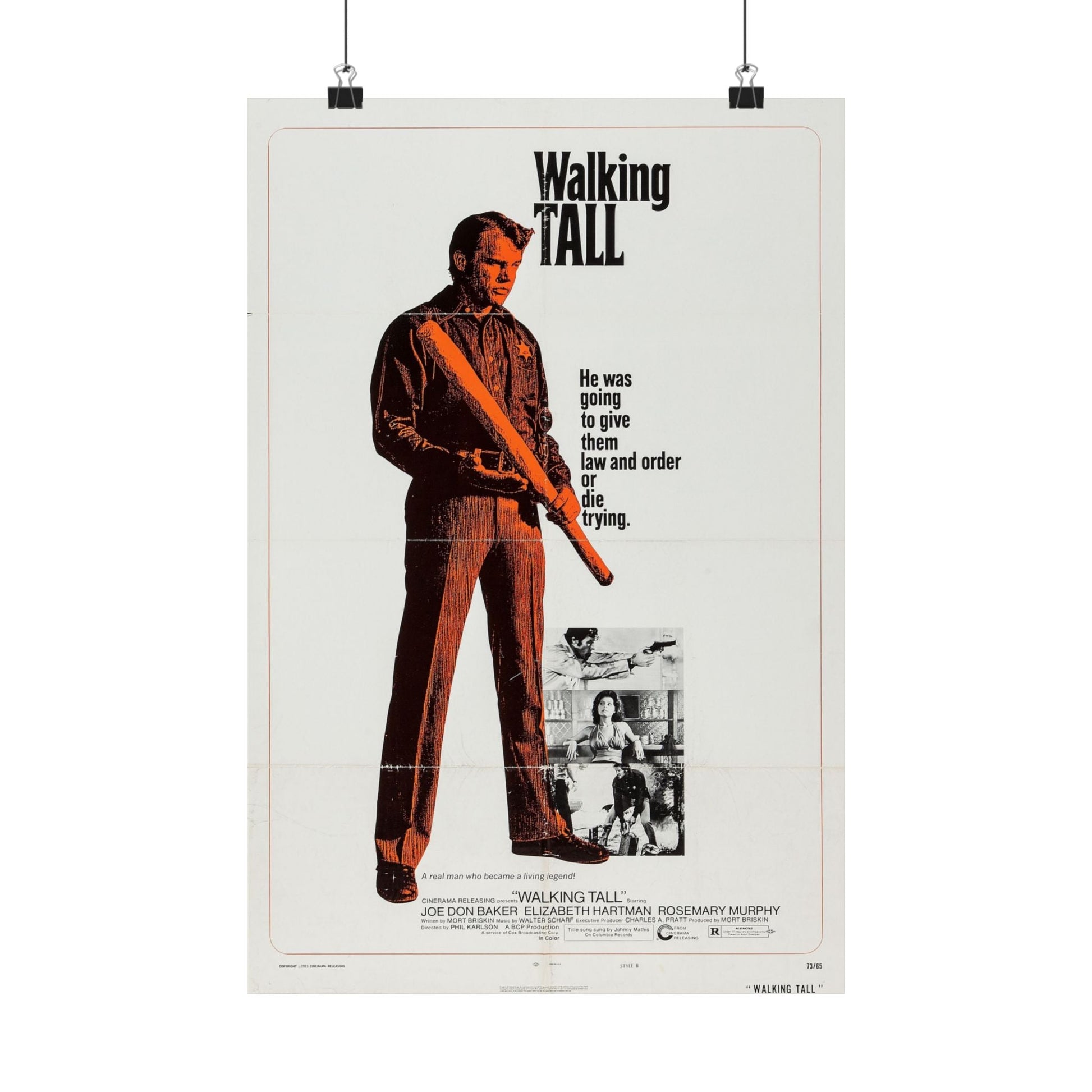 WALKING TALL (3) 1973 - Paper Movie Poster-12″ x 18″-The Sticker Space