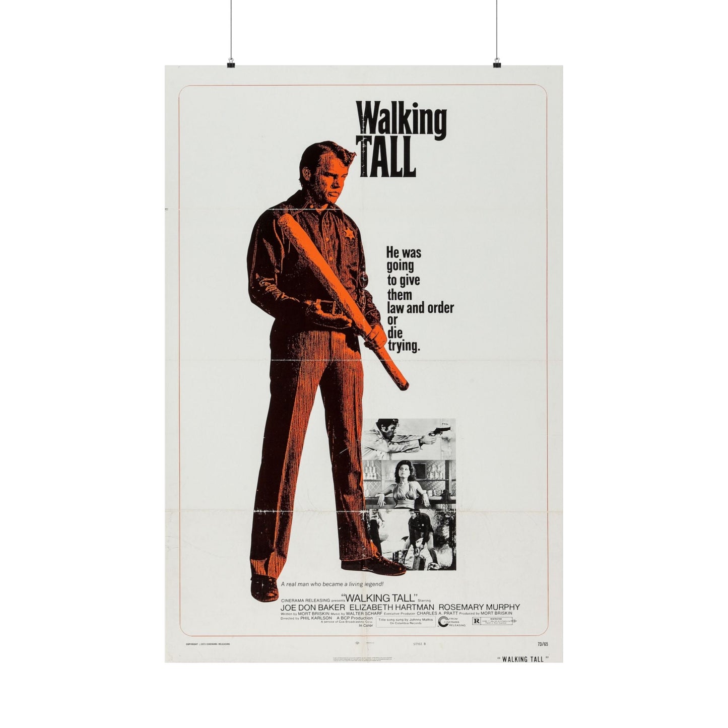 WALKING TALL (3) 1973 - Paper Movie Poster-36" x 54"-The Sticker Space