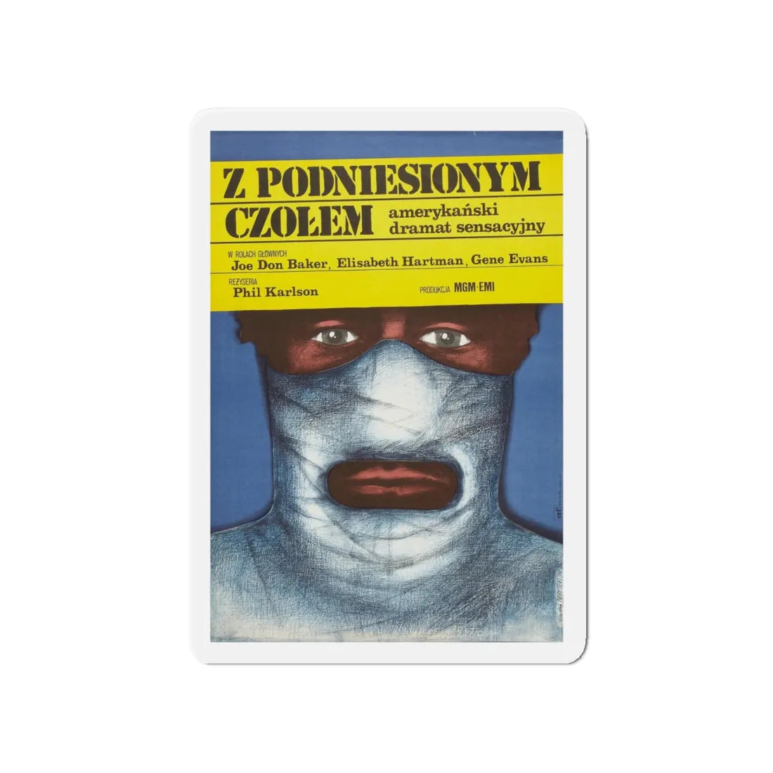 WALKING TALL (POLISH) 1973 Movie Poster - Refrigerator Magnet 4 Inch - The Sticker Space