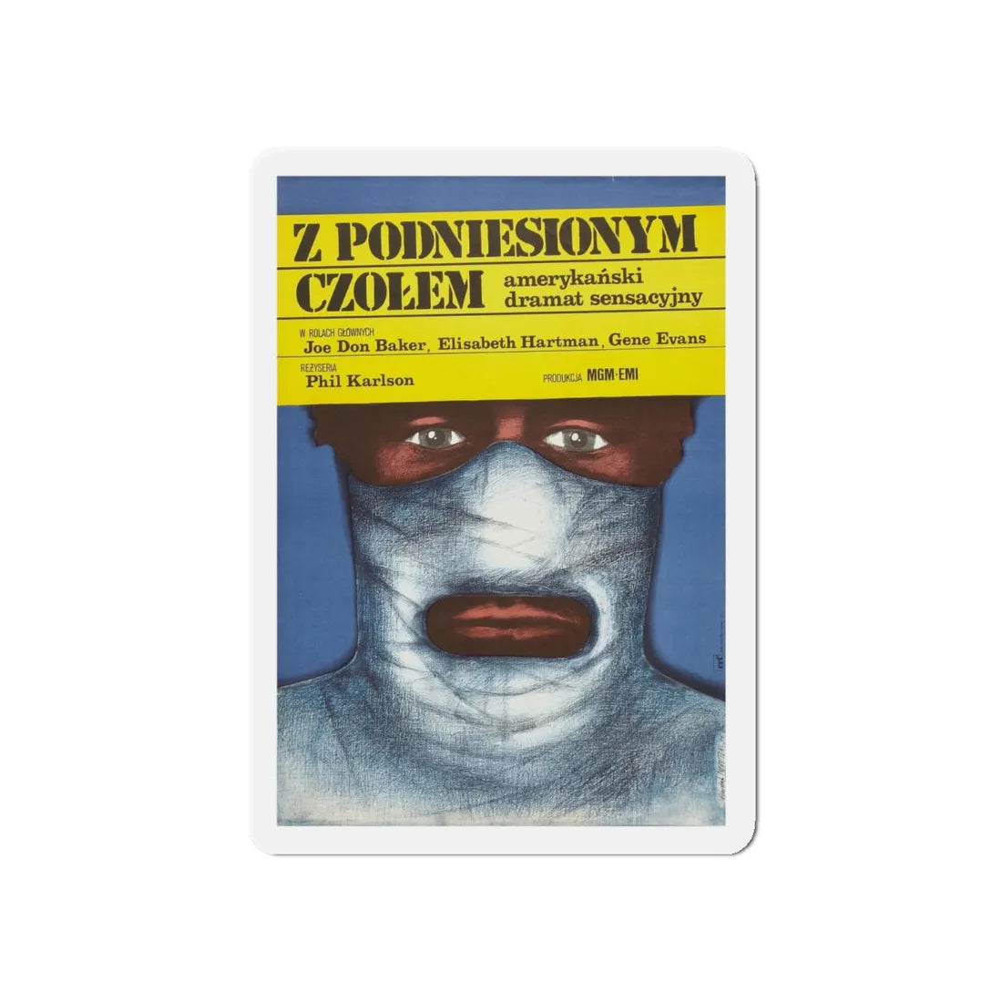 WALKING TALL (POLISH) 1973 Movie Poster - Refrigerator Magnet 5 Inch - The Sticker Space