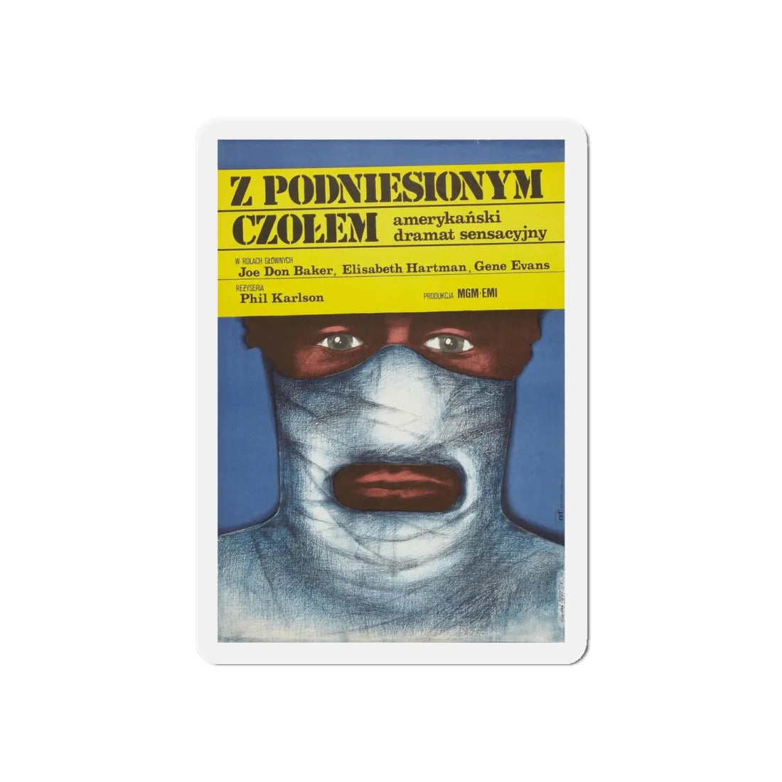 WALKING TALL (POLISH) 1973 Movie Poster - Refrigerator Magnet 6 Inch - The Sticker Space