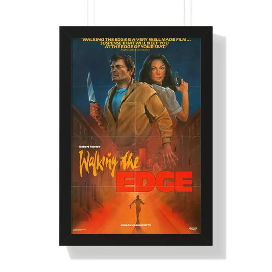 WALKING THE EDGE 1985 - Framed Movie Poster 16″ x 24″ Black - The Sticker Space
