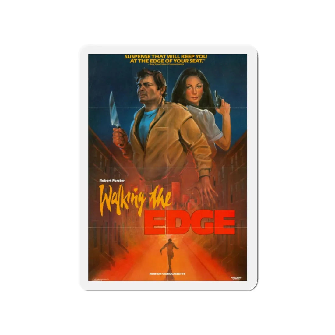 WALKING THE EDGE 1985 Movie Poster - Refrigerator Magnet 2 Inch - The Sticker Space