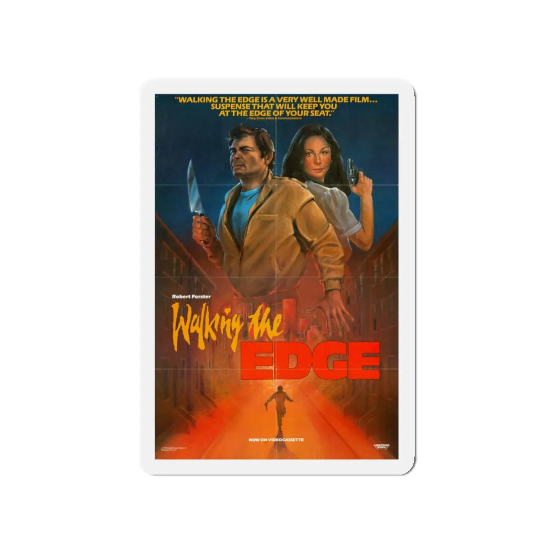 WALKING THE EDGE 1985 Movie Poster - Refrigerator Magnet 4 Inch - The Sticker Space