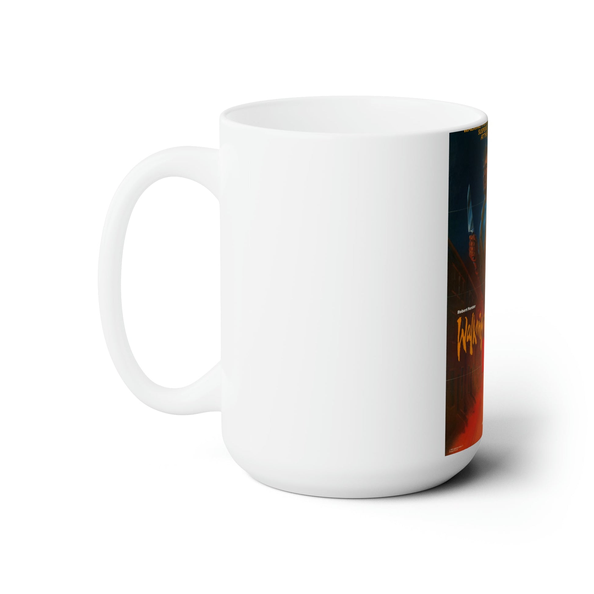 WALKING THE EDGE 1985 Movie Poster - White Coffee Cup 15oz-15oz-The Sticker Space