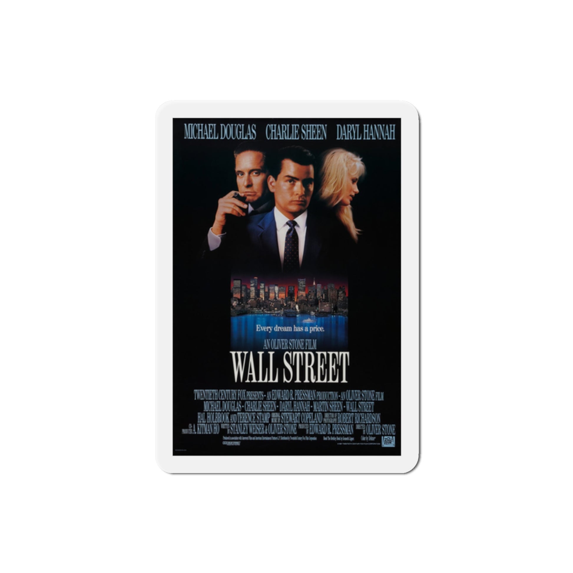 Wall Street 1987 Movie Poster Die-Cut Magnet-The Sticker Space