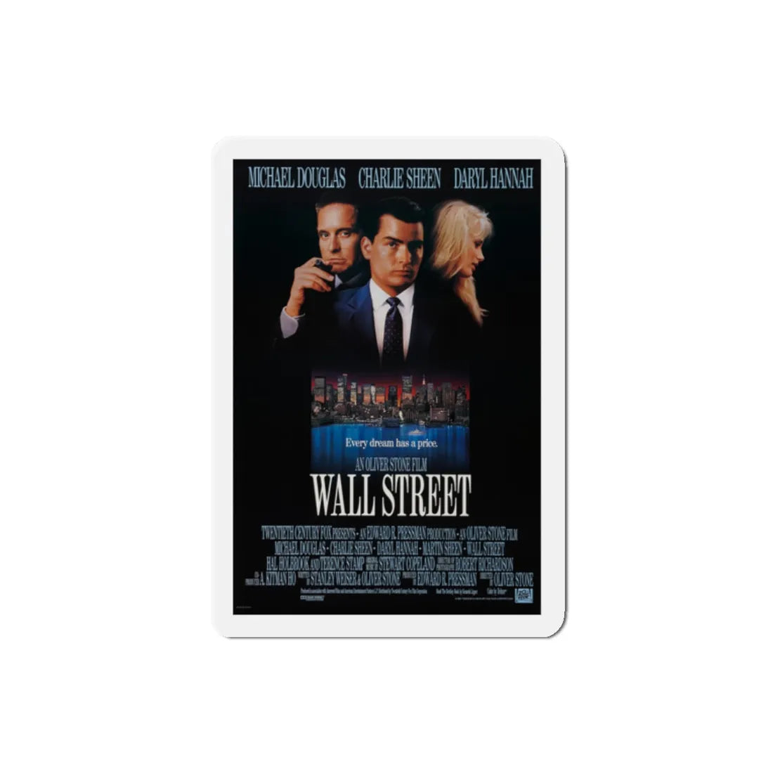 Wall Street 1987 Movie Poster Refrigerator Magnet 2 Inch - The Sticker Space