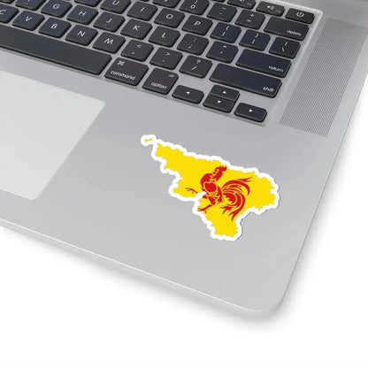 Wallonia-Flagmap (Belgium) STICKER Vinyl Kiss-Cut Decal - The Sticker Space