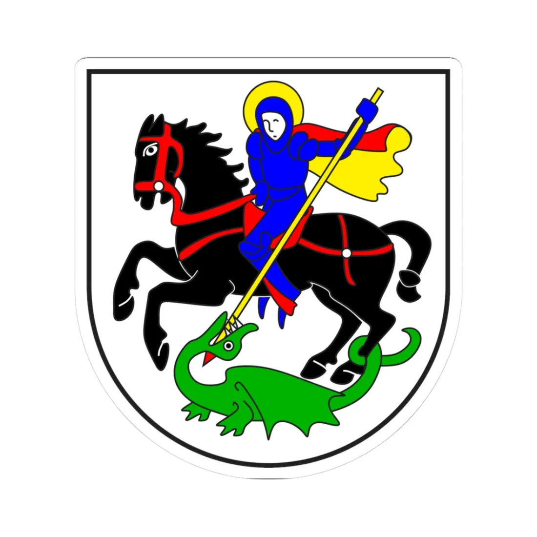 Waltensburg Vuorz wappen (Switzerland) (Coat of Arms) STICKER Vinyl Kiss-Cut Decal 3 Inch White - The Sticker Space