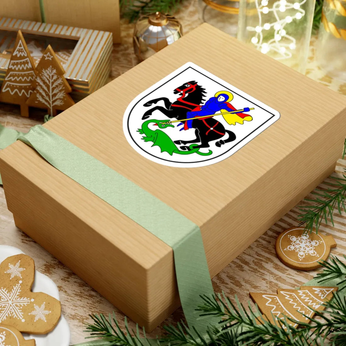 Waltensburg Vuorz wappen (Switzerland) (Coat of Arms) STICKER Vinyl Kiss-Cut Decal - The Sticker Space