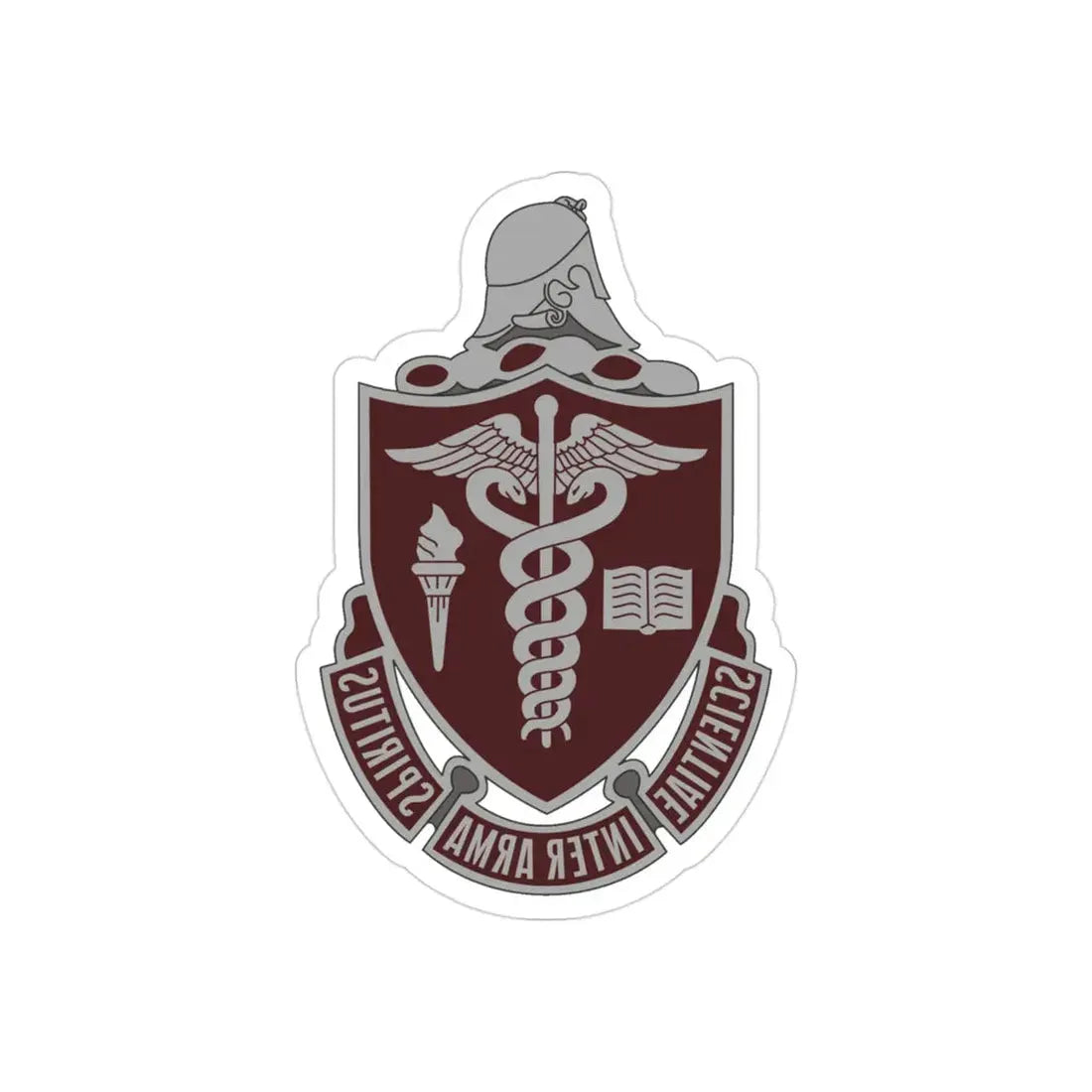 Walter Reed National Military Medical Center (U.S. Army) REVERSE PRINT Transparent Die-Cut STICKER 3 Inch Die-Cut Transparent - The Sticker Space