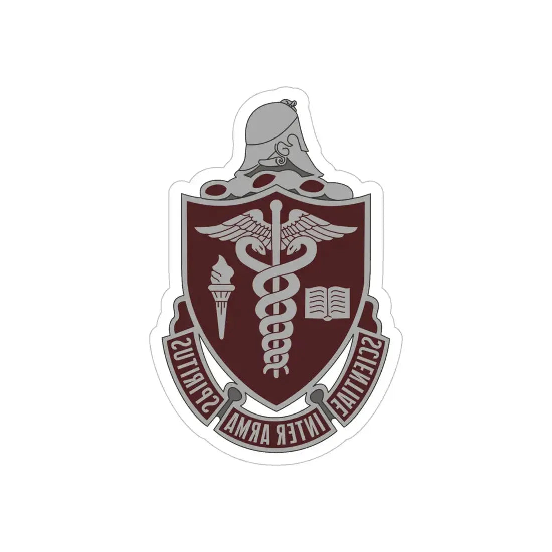 Walter Reed National Military Medical Center (U.S. Army) REVERSE PRINT Transparent Die-Cut STICKER 5 Inch Die-Cut Transparent - The Sticker Space