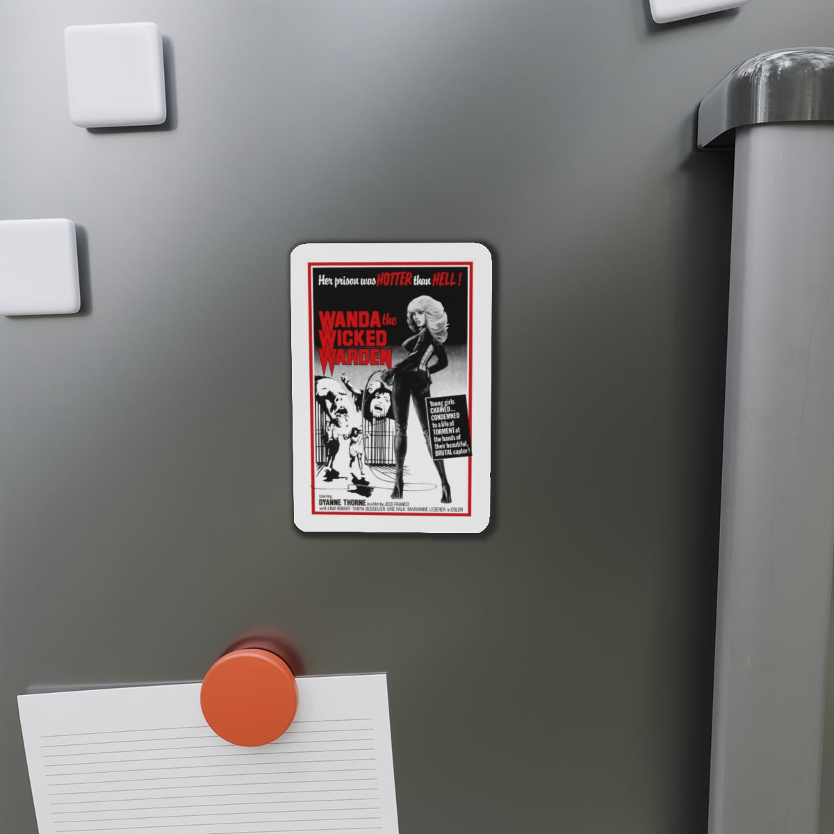 WANDA THE WICKED WARDEN (ILSA THE WICKED WARDEN) 1977 Movie Poster - Refrigerator Magnet-The Sticker Space