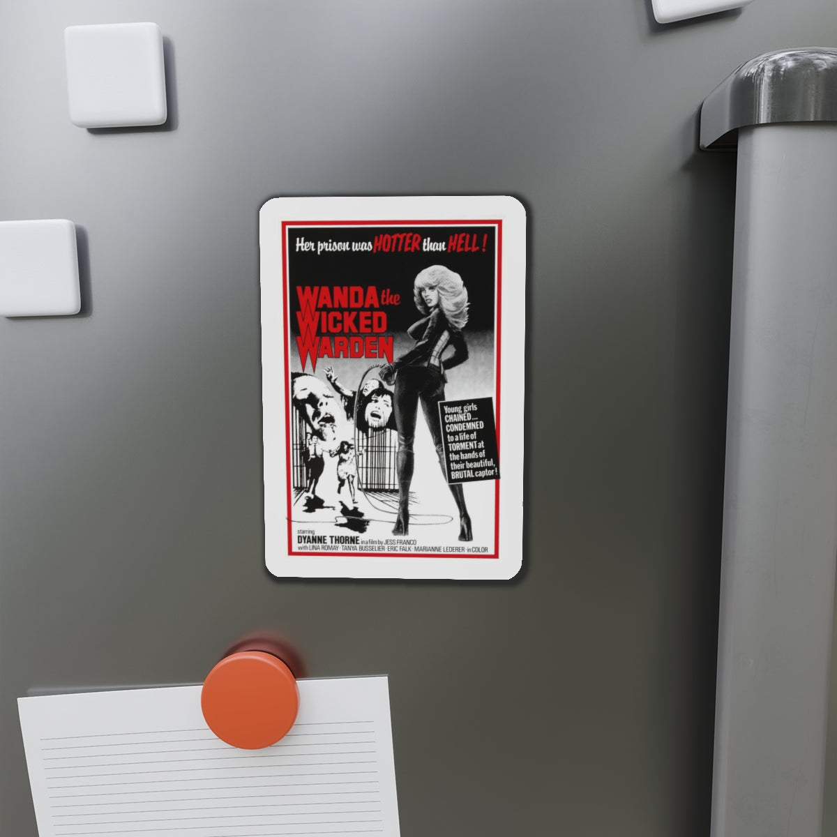 WANDA THE WICKED WARDEN (ILSA THE WICKED WARDEN) 1977 Movie Poster - Refrigerator Magnet-The Sticker Space