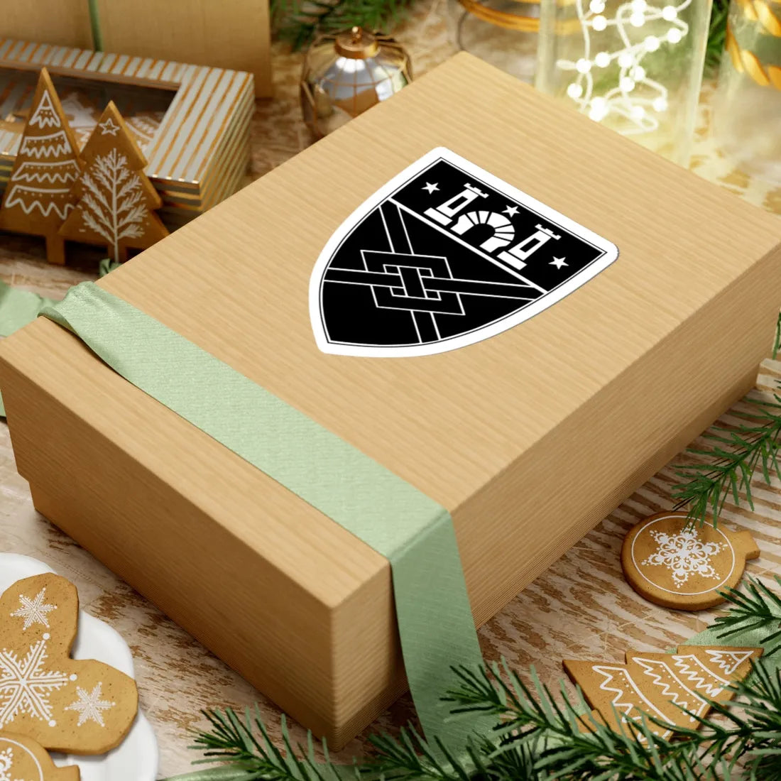 WandJShield bw (United States) (Coat of Arms) STICKER Vinyl Kiss-Cut Decal - The Sticker Space