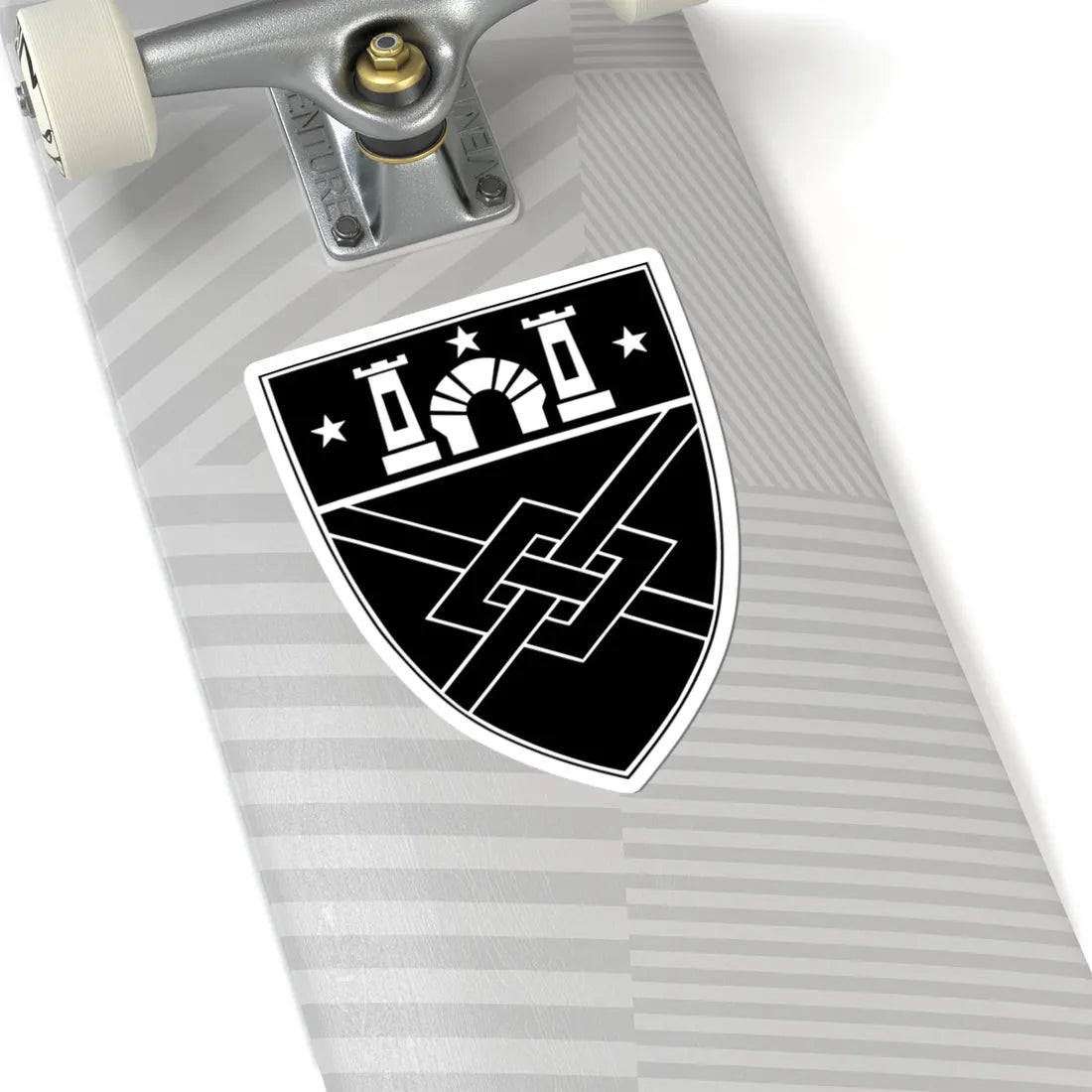 WandJShield bw (United States) (Coat of Arms) STICKER Vinyl Kiss-Cut Decal - The Sticker Space