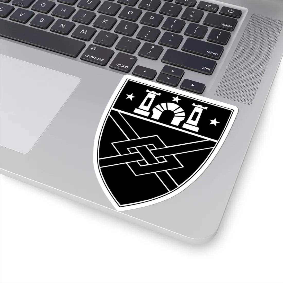 WandJShield bw (United States) (Coat of Arms) STICKER Vinyl Kiss-Cut Decal - The Sticker Space