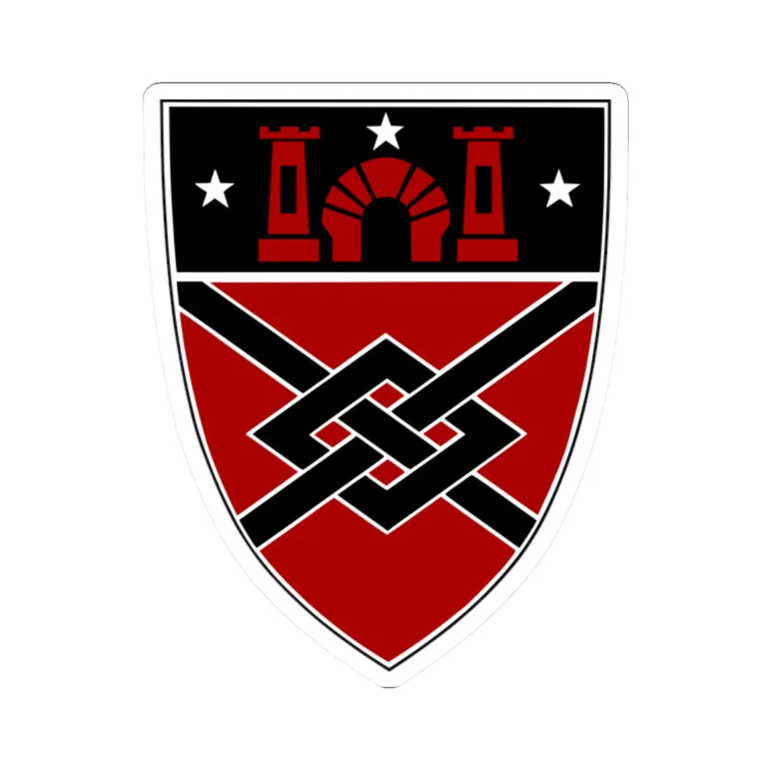 WandJShield (United States) (Coat of Arms) STICKER Vinyl Kiss-Cut Decal 2 Inch White - The Sticker Space