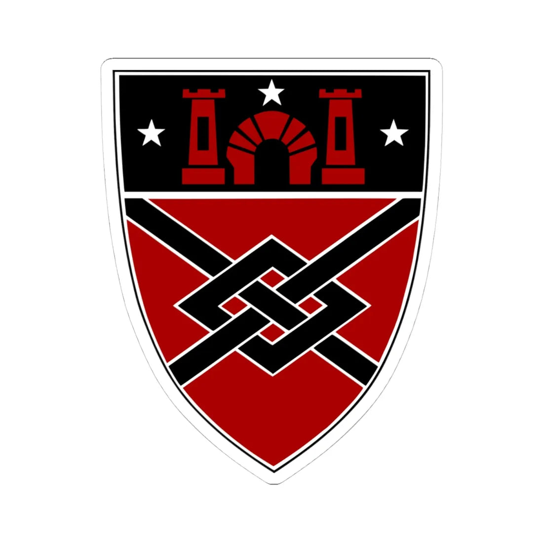 WandJShield (United States) (Coat of Arms) STICKER Vinyl Kiss-Cut Decal 4 Inch White - The Sticker Space