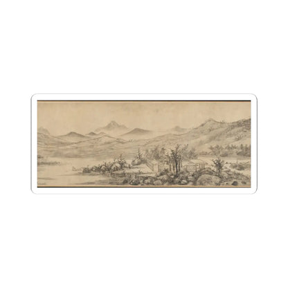 Wang Fu - Joys of the Fisherman - ca. 1410 v7 - STICKER Vinyl Kiss-Cut Decal