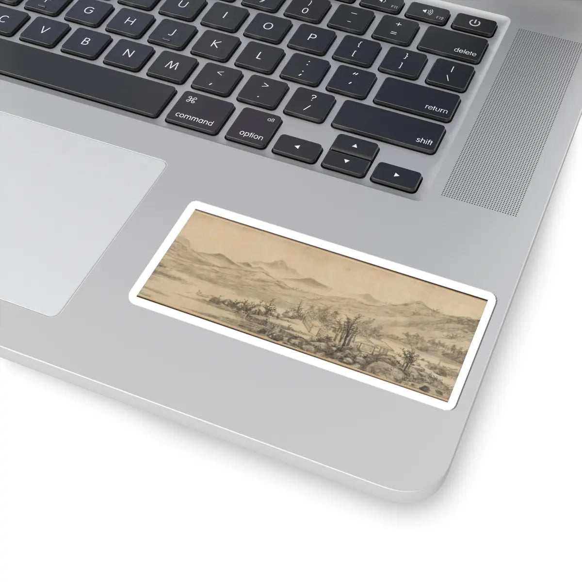 Wang Fu - Joys of the Fisherman - ca. 1410 v7 - STICKER Vinyl Kiss-Cut Decal