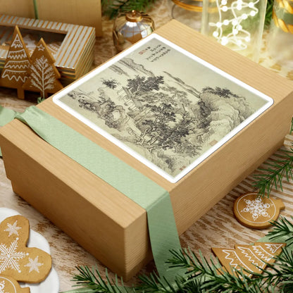 Wang Hui - Landscapes after old masters - dated 1692 v11 - STICKER Vinyl Kiss-Cut Decal