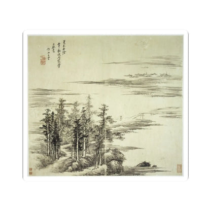 Wang Hui - Landscapes after old masters - dated 1692 v4 - STICKER Vinyl Kiss-Cut Decal