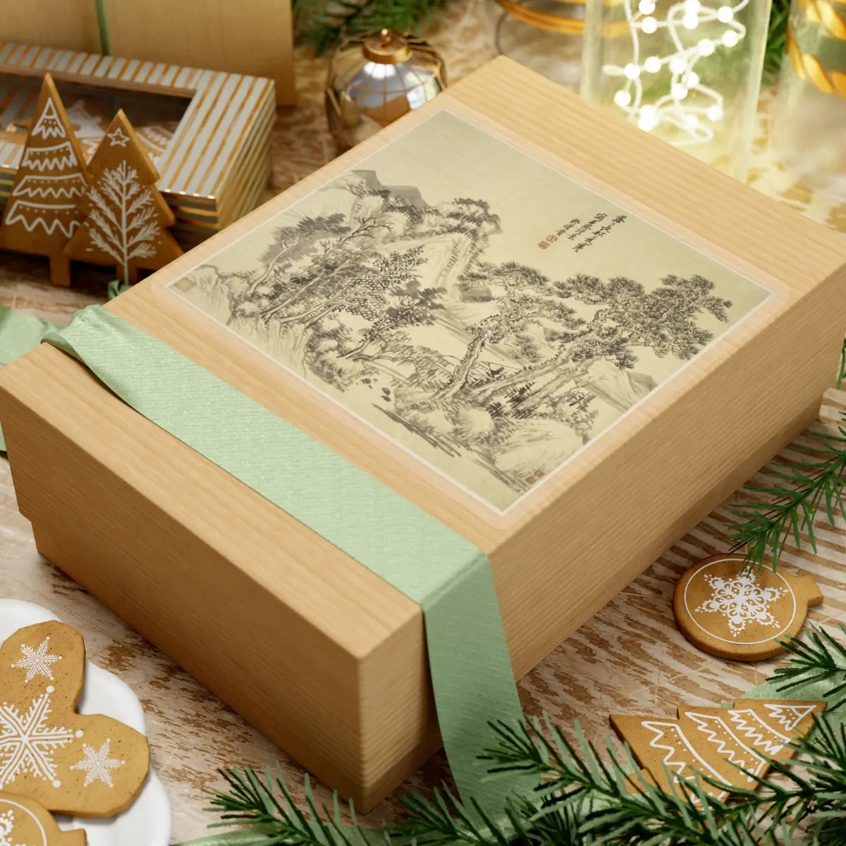 Wang Hui - Landscapes after old masters - dated 1692 v7 - STICKER Vinyl Kiss-Cut Decal
