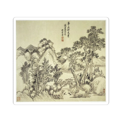 Wang Hui - Landscapes after old masters - dated 1692 v7 - STICKER Vinyl Kiss-Cut Decal