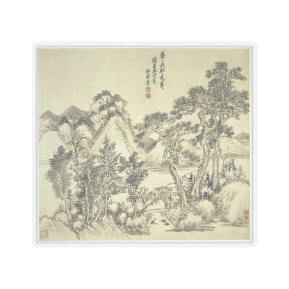 Wang Hui - Landscapes after old masters - dated 1692 v7 - STICKER Vinyl Kiss-Cut Decal