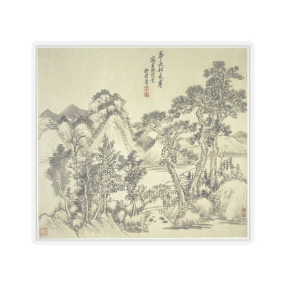 Wang Hui - Landscapes after old masters - dated 1692 v7 - STICKER Vinyl Kiss-Cut Decal
